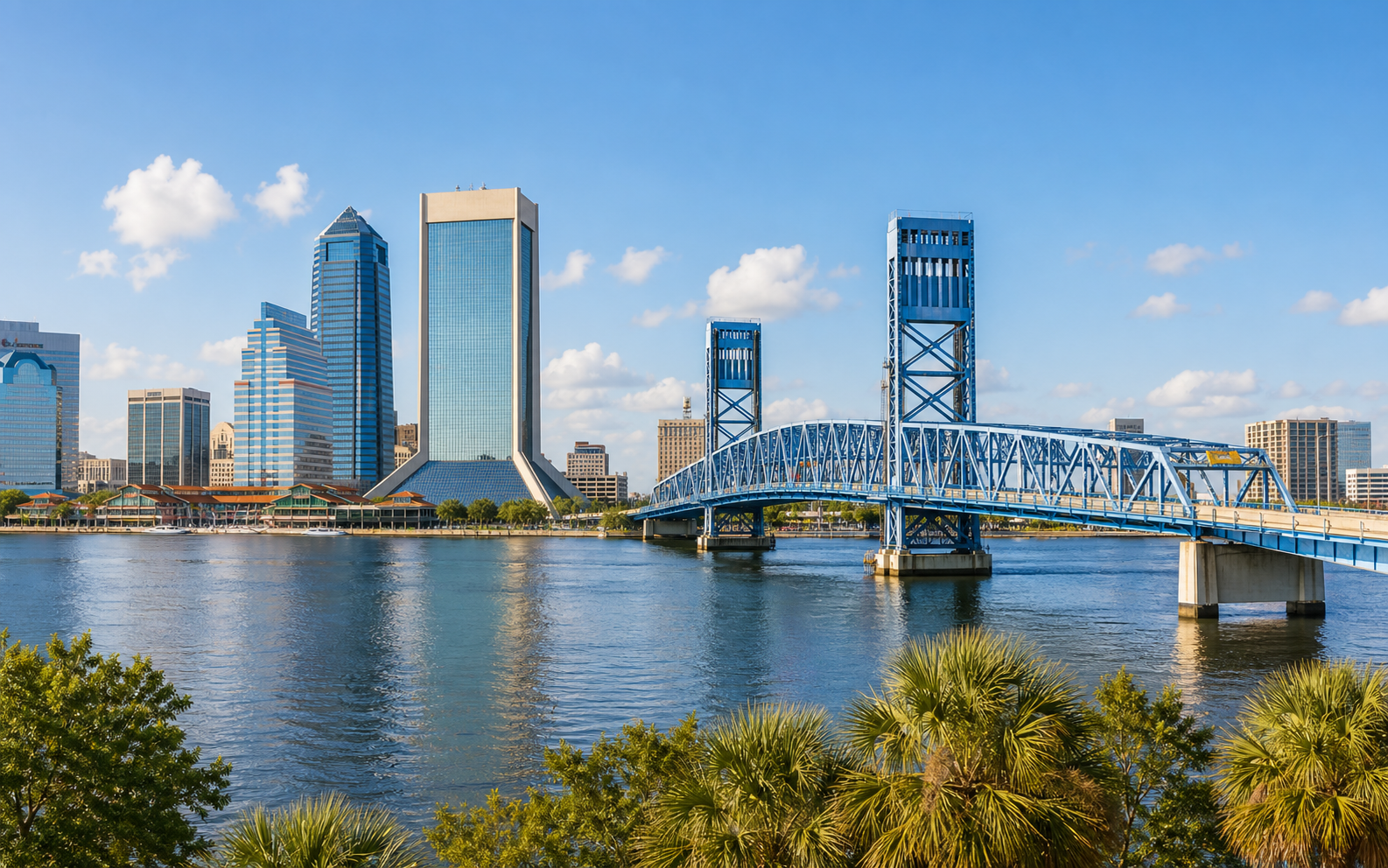 Jacksonville Main Street Bridge and downtown skyline
